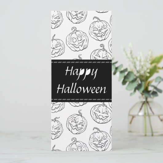 Halloween pomkins kaart (Staand voorkant)