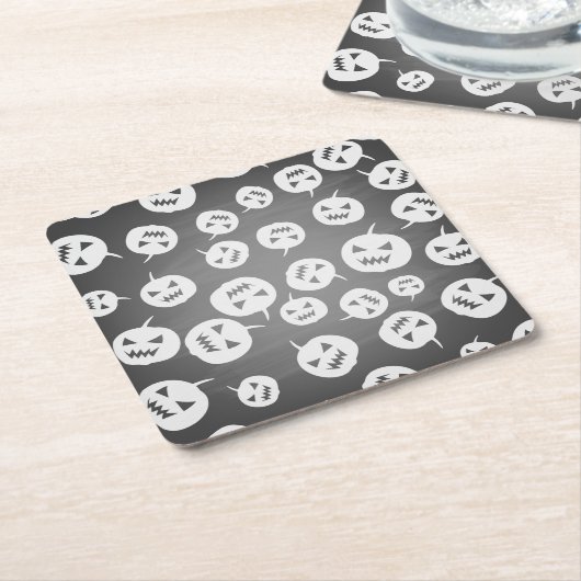 Halloween pomkins kartonnen onderzetters (Schuin)