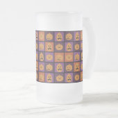 Halloween pomkins matglas bierpul (Voorkant rechts)