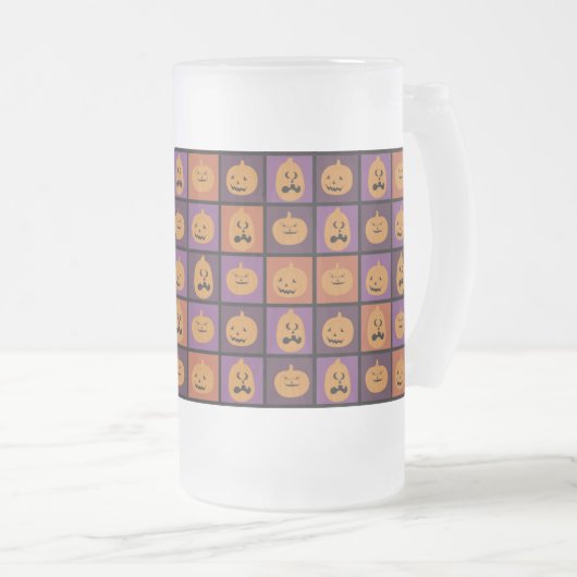 Halloween pomkins matglas bierpul (Voorkant rechts)