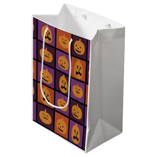 Halloween pomkins medium cadeauzakje (Voorkant Gekanteld)