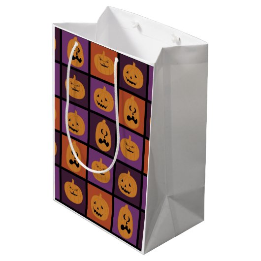 Halloween pomkins medium cadeauzakje (Achterkant Gekanteld)