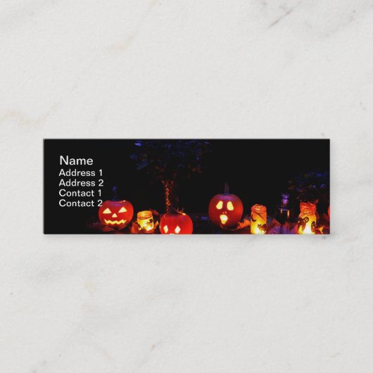 Halloween pomkins mini visitekaartje (Voorkant)