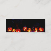 Halloween pomkins mini visitekaartje (Achterkant)