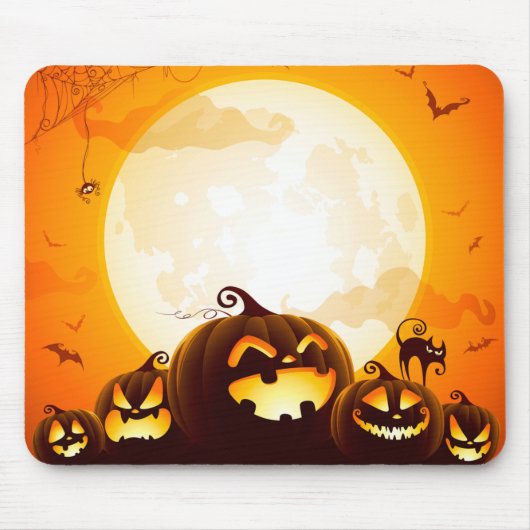 Halloween pomkins onder het poster luiers t.b.v. muismat (Voorkant)
