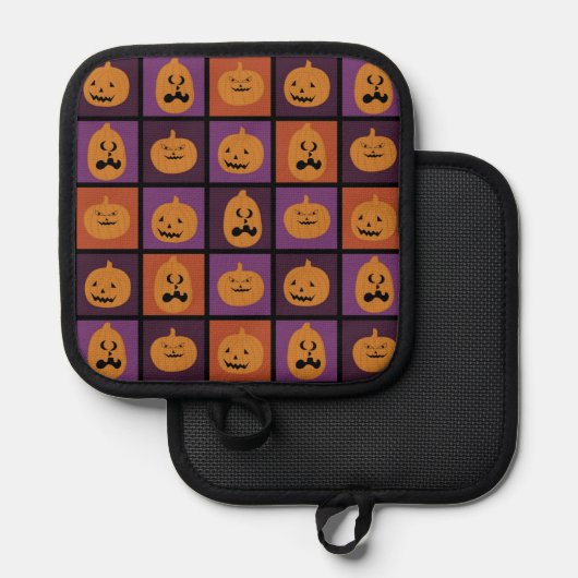 Halloween pomkins pannenlap (Voorkant / Achterkant)