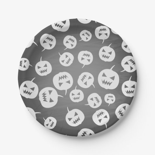 Halloween pomkins papieren bordje (Voorkant)