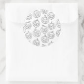 Halloween pomkins ronde sticker (Tas)