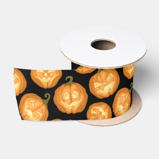 Halloween pomkins satijnen lint (Spoel)