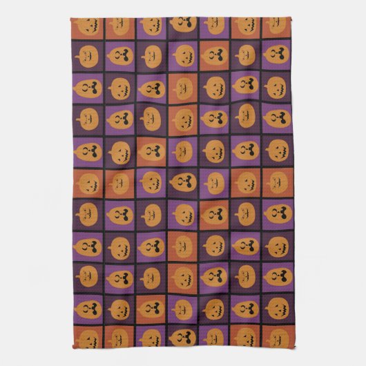 Halloween pomkins theedoek (Verticaal)