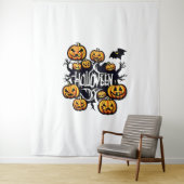 Halloween pomkins wandkleed (In situ)