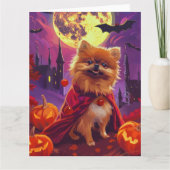 Halloween Pommeranian Vampire Pumpkins eng Kaart (Voorkant)