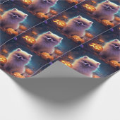 Halloween Pommeren met pompoenen eng Cadeaupapier (Hoek)