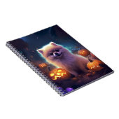 Halloween Pommeren met pompoenen eng Notitieboek (Rechterzijde)