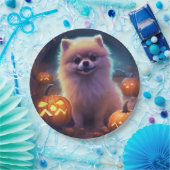 Halloween Pommeren met pompoenen eng Papieren Bordje (Feest)