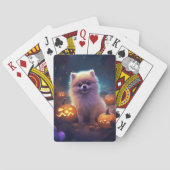 Halloween Pommeren met pompoenen eng Pokerkaarten (Achterkant)