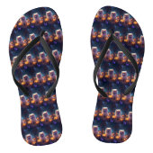 Halloween Pommeren met pompoenen eng Teenslippers (Voetbed)