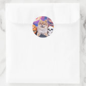 Halloween - Pommeren - Simba Ronde Sticker (Tas)
