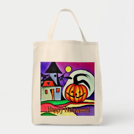 Halloween pompoen 2 tote bag (Voorkant)