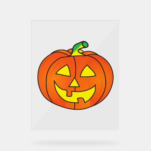 Halloween pompoen        acryl bord (Voorkant)