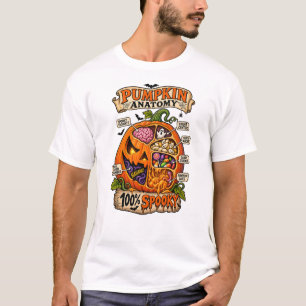 Halloween Pompoen Anatomie 100% Griezelt-Shirt T-shirt