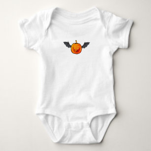 Halloween pompoen baby romper