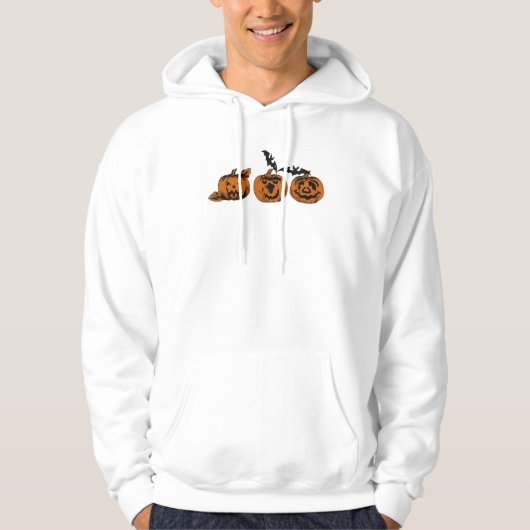 Halloween/pompoen/bat Hoodie (Voorkant)