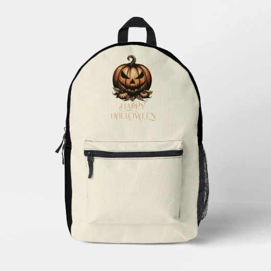 Halloween pompoen Bedrukte Rugzak (Voorkant)