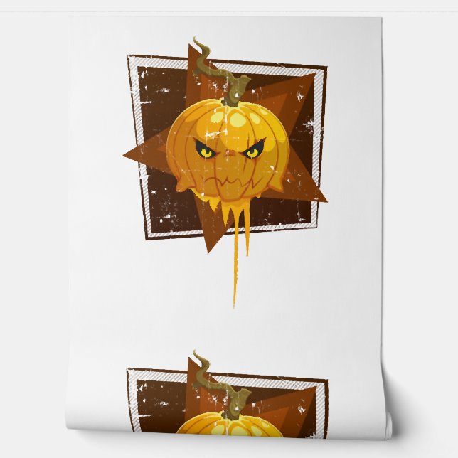Halloween pompoen behang (Afrollen)