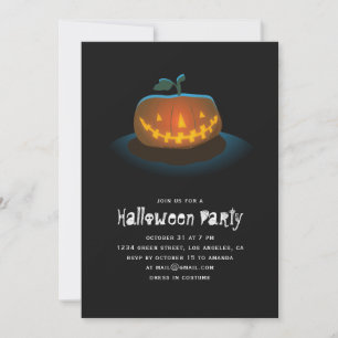 Halloween-pompoen   Black Spooky Jack O Lantern Kaart