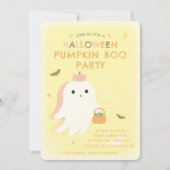 Halloween Pompoen Boo Feest Uitnodiging (Voorkant)