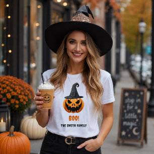 Halloween Pompoen “BOO!” – Persoonlijke Naam T-shirt