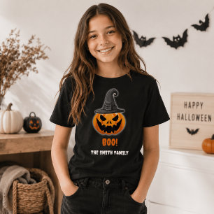 Halloween Pompoen “BOO!” – Persoonlijke Naam T-shirt