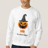 Halloween Pompoen “BOO!” – Persoonlijke Naam Trui (Voorkant)