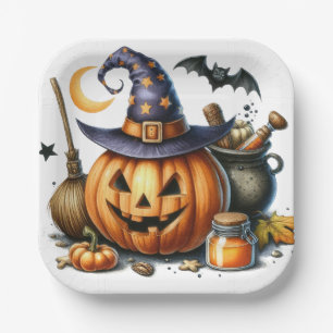 HALLOWEEN POMPOEN BORDEN PAPIEREN BORDJE