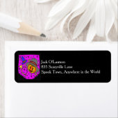 Halloween pompoen bugel Paarse retour adres Etiket (Insitu)