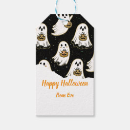 Halloween Pompoen Cadeaulabel