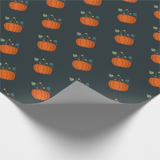 Halloween pompoen cadeaupapier (Hoek)