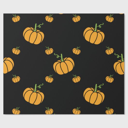 Halloween-pompoen Cadeaupapier (Vlak)