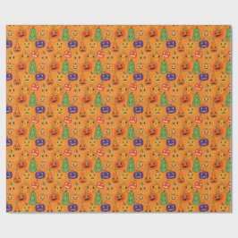Halloween Pompoen Cadeaupapier