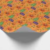 Halloween Pompoen Cadeaupapier (Hoek)
