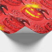 halloween pompoen cadeaupapier (Hoek)