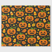 Halloween Pompoen Cadeaupapier (Vlak)