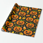 Halloween Pompoen Cadeaupapier (Uitgerold)