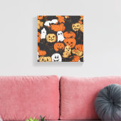 Halloween Pompoen Canvas Afdruk (Insitu (Woonkamer))