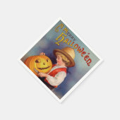 Halloween pompoen carving partij  servet (Hoek)