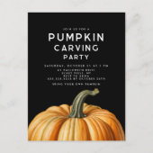 Halloween pompoen carving party feestdagenkaart (Voorkant)