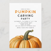 Halloween pompoen carving party kaart (Voorkant)
