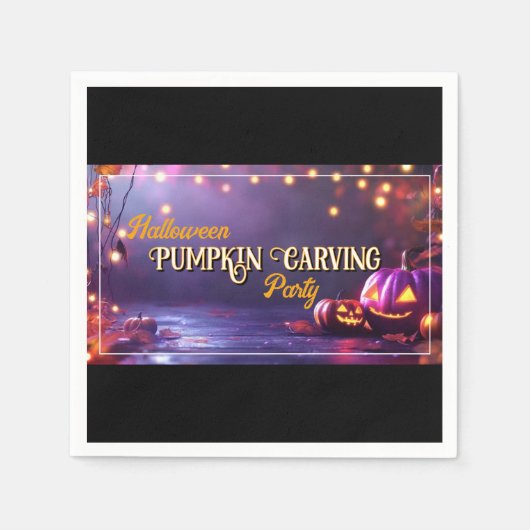 Halloween pompoen Carving Party servetten (Voorkant)