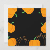 Halloween Pompoen Carving Party Sinaasappel en zwa Kaart (Achterkant)